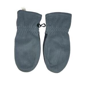 Lands end grey fleece mittens size small